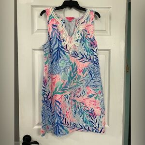 Lilly Pulitzer  Sleeveless Dress with Lace Trim